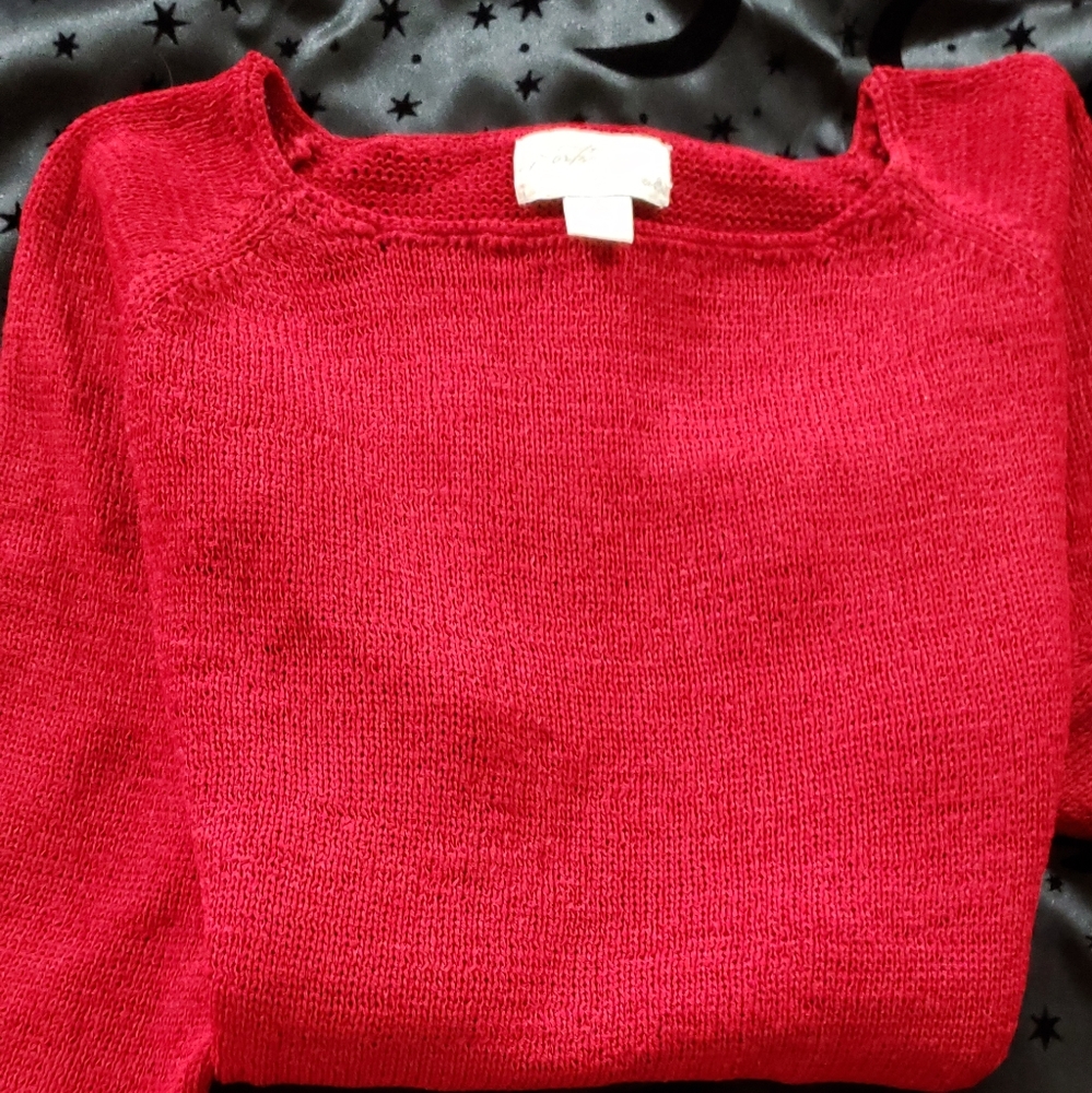 Red sweater rayon mix, excellent quality NWOT